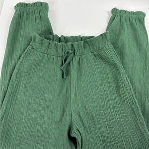 Zara Kids Green Textured Pants
